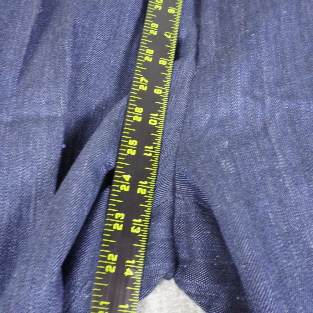 Banana Republic Pants Mens 38R Blue Wool Linen Tailored Slim Fit Trousers 38x32